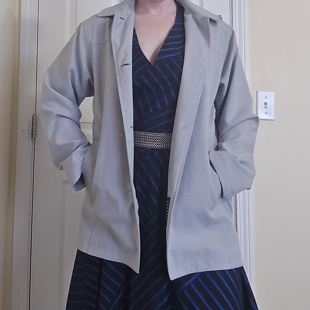London Fog Gray Trench Spring Coat